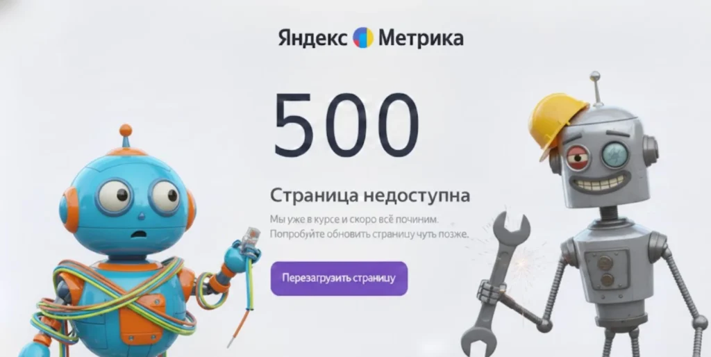 Яндекс Метрика 500 ошибка, как исправить