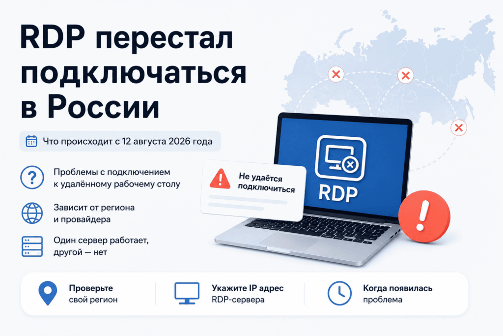 RDP не работает в россии